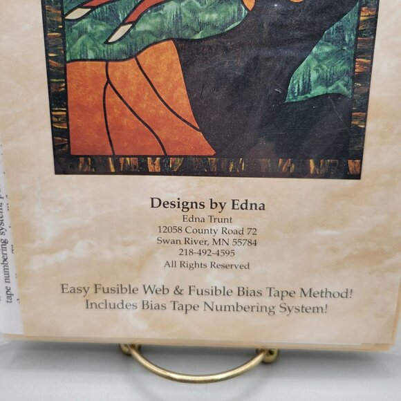 Stained Glass Elk Wall Quilt Pattern Edna Trunt 32 x 27 - Picture 3 of 4